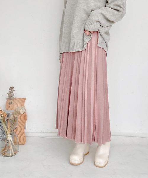 AS KNOW AS plus（アズノゥアズプラス）の「●変形アコーディオンスカート（スカート・レディース・アイボリー/チャコールグレー/グレイッシュベージュ/ライトカーキ/スモークピンク・FREE）」の7枚目の写真