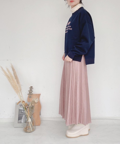 AS KNOW AS plus（アズノゥアズプラス）の「●変形アコーディオンスカート（スカート・レディース・アイボリー/チャコールグレー/グレイッシュベージュ/ライトカーキ/スモークピンク・FREE）」の12枚目の写真