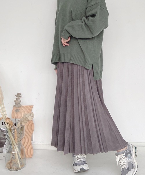 AS KNOW AS plus（アズノゥアズプラス）の「●変形アコーディオンスカート（スカート・レディース・アイボリー/チャコールグレー/グレイッシュベージュ/ライトカーキ/スモークピンク・FREE）」の18枚目の写真