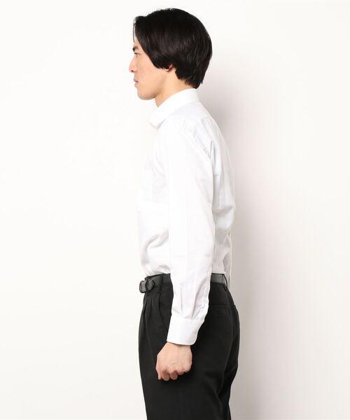 CROWDED CLOSET（クラウデッドクローゼット）の「【イージーケア・スナップダウン】TCツイルシャツ（ビジネスシャツ・メンズ・ホワイト/サックスブルー・01/02/03/05/04）」の20枚目の写真