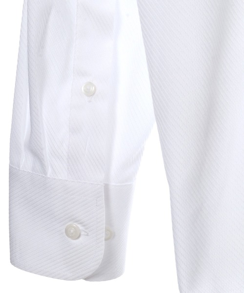 CROWDED CLOSET（クラウデッドクローゼット）の「【イージーケア・スナップダウン】TCツイルシャツ（ビジネスシャツ・メンズ・ホワイト/サックスブルー・01/02/03/05/04）」の8枚目の写真