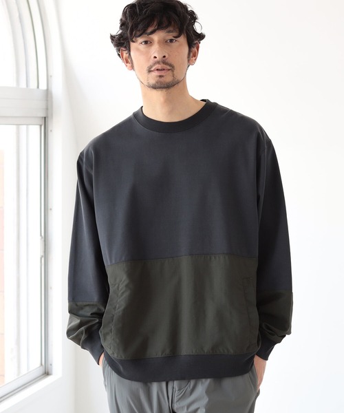 セール B Ming By Beams 布帛切替 ドロップショルダー スウェットシャツ スウェット B Ming By Beams ビーミングバイビームス のファッション通販 Zozotown