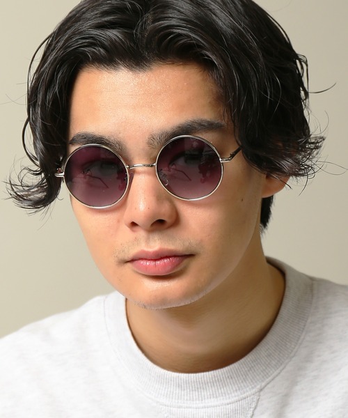 SPINNS（スピンズ）の「マルデザイン ラウンドサングラス（サングラス・メンズ・ブラック/ブラウン/グレー/ピンク/ブルー・ONESIZE）」の12枚目の写真