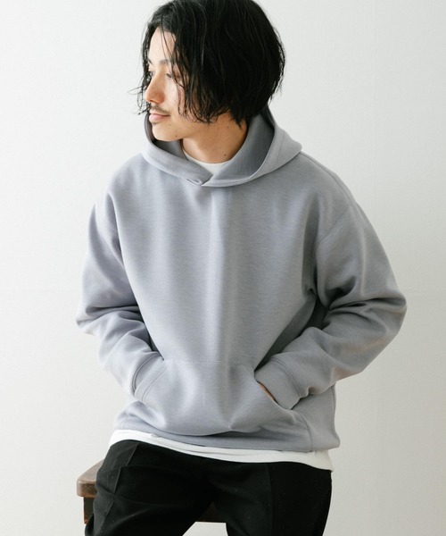 ITEMS URBANRESEARCH(アイテムズ アーバンリサーチ)の「ライトダンボール プルオーバーパーカー(パーカー・メンズ・ブルー/グレー/チャコールグレー/ベージュ・LARGE/MEDIUM)」の11枚目の写真