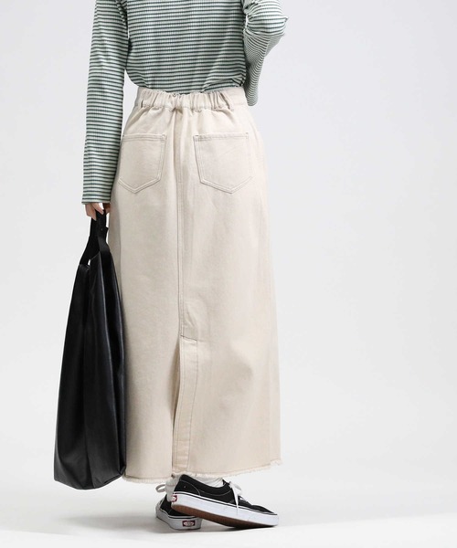 HONEYSUCKLE ROSE（ハニーサックルローズ）の「【HONEYSUCKLE ROSE】デニムセミフレアスカート（スカート・レディース・キナリ・L/M）」の6枚目の写真