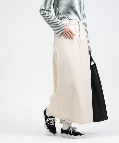 HONEYSUCKLE ROSE（ハニーサックルローズ）の「【HONEYSUCKLE ROSE】デニムセミフレアスカート（スカート・レディース・キナリ・L/M）」の5枚目の写真