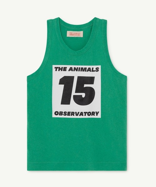 The animals observatory（ジ・アニマルズ・オブザーバトリー）の「The animals observatory / フロッグ タンクトップ（タンクトップ・キッズ・グリーン/ホワイト・10Y/6Y/8Y）」の6枚目の写真