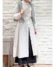 Samansa Mos2 | 釦配色ワンピース(ワンピース)