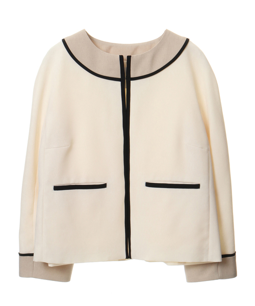 Tiara（ティアラ）の「カラーブロックジャケット（ノーカラー