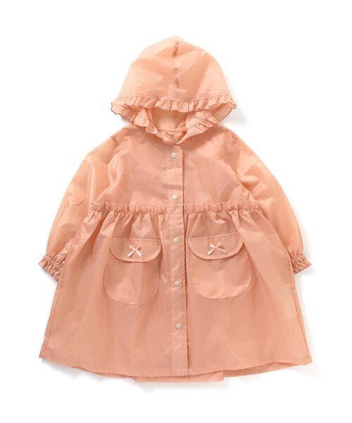 Ampersand(アンパサンド)の「フリルレインコート(レインコート/ポンチョ・キッズ・ピンク/ラベンダー・100/110/120/130/140)」の2枚目の写真