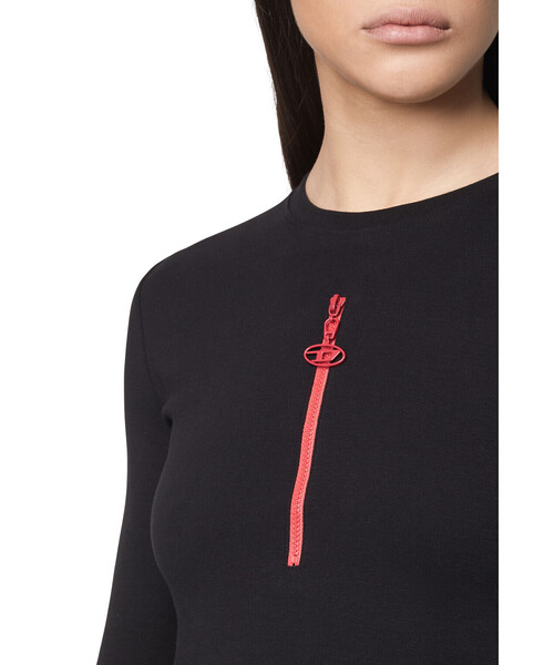 DIESEL（ディーゼル）の「レディース クルーネックＴシャツ 長袖 トップス コットンリブ（Tシャツ/カットソー・レディース・ブルー/ホワイト/ブラック・X-LARGE/LARGE/SMALL/MEDIUM）」の10枚目の写真