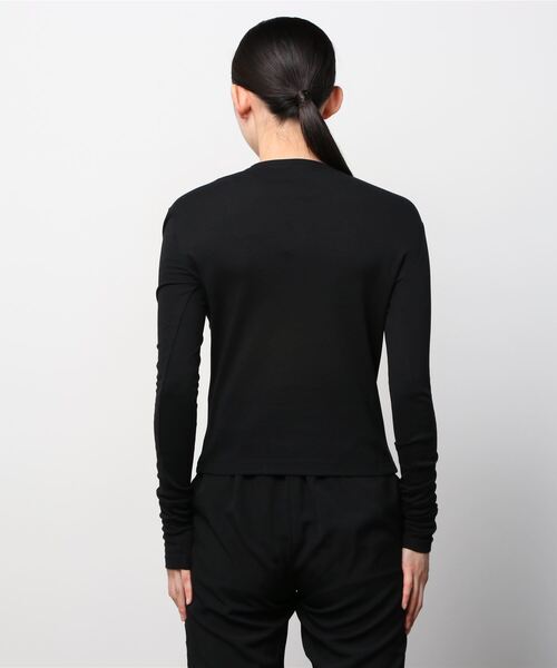 DIESEL（ディーゼル）の「レディース クルーネックＴシャツ 長袖 トップス コットンリブ（Tシャツ/カットソー・レディース・ブルー/ホワイト/ブラック・X-LARGE/LARGE/SMALL/MEDIUM）」の9枚目の写真