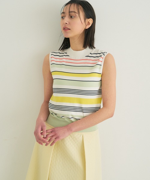 シルクコットンマルチボーダー トップス プルオーバー 手洗い可 Sサイズあり ニット セーター プルオーバー 手洗い可 Sサイズあり を購入できます Anayi Anayi アナイ のファッション お得な特別割引価格