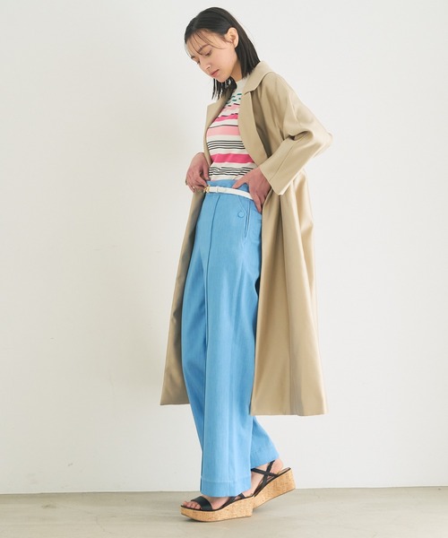 ANAYI(アナイ)の「シルクコットンマルチボーダー プルオーバー <手洗い可><Sサイズあり>(ニット/セーター・レディース・ミント/ピンク・38/36)」の20枚目の写真