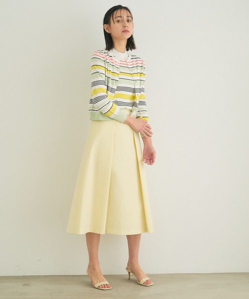 ANAYI(アナイ)の「シルクコットンマルチボーダー プルオーバー <手洗い可><Sサイズあり>(ニット/セーター・レディース・ミント/ピンク・38/36)」の11枚目の写真