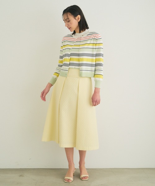ANAYI(アナイ)の「シルクコットンマルチボーダー プルオーバー <手洗い可><Sサイズあり>(ニット/セーター・レディース・ミント/ピンク・38/36)」の12枚目の写真