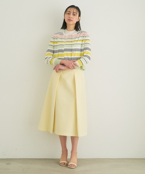 ANAYI(アナイ)の「シルクコットンマルチボーダー プルオーバー <手洗い可><Sサイズあり>(ニット/セーター・レディース・ミント/ピンク・38/36)」の13枚目の写真