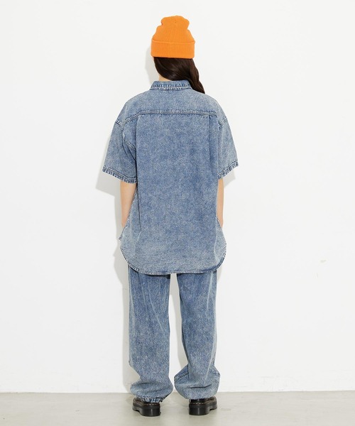 HOMME girls デニムシャツ✳︎未使用Sサイズ　オムガールズ オーバーサイズデニムプルオーバーシャツ｜REPLAY リプレイ公式