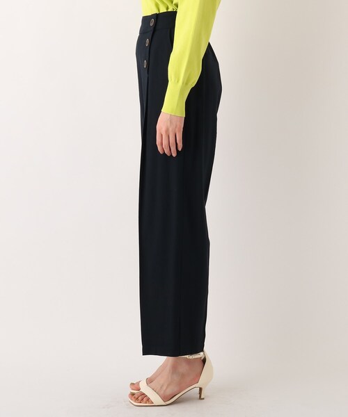 OPAQUE.CLIP（オペークドットクリップ）の「◆【Cafissi】ドレープツイル マリンボタンデザインパンツ（その他パンツ・レディース・黄緑系/ダークネイビー/ブルー・40/36/38/34/42）」の5枚目の写真