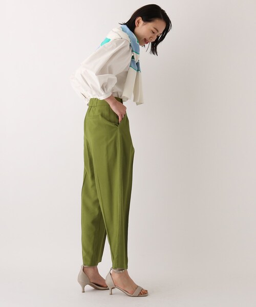 OPAQUE.CLIP（オペークドットクリップ）の「◆【Cafissi】ドレープツイル マリンボタンデザインパンツ（その他パンツ・レディース・黄緑系/ダークネイビー/ブルー・40/36/38/34/42）」の13枚目の写真