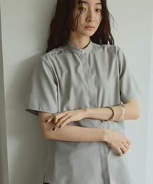 【WEB限定】ベーシックハーフスリーブシャツ-ウォッシャブル/接触冷感/防菌防臭-