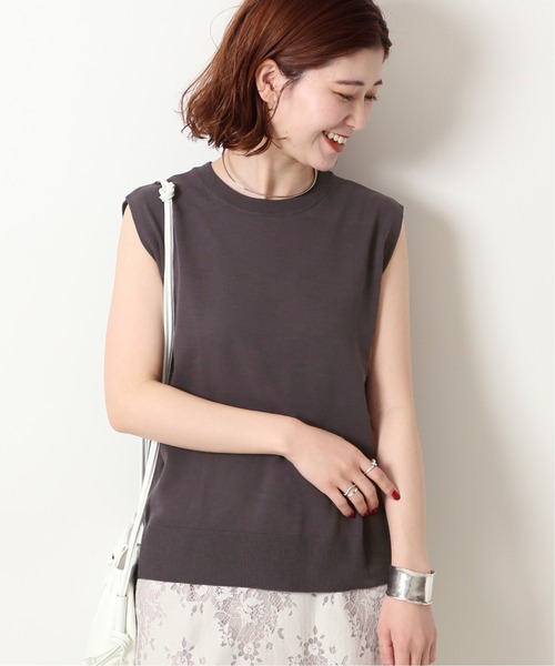 Spick & Span(スピックアンドスパン)の「ICECOTTON スリーブレスプルオーバー(ニット/セーター・レディース・ホワイト/チャコールグレー/ブラウン・FREE)」の5枚目の写真