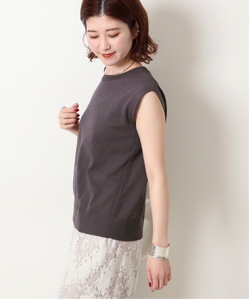 Spick & Span(スピックアンドスパン)の「ICECOTTON スリーブレスプルオーバー(ニット/セーター・レディース・ホワイト/チャコールグレー/ブラウン・FREE)」の7枚目の写真