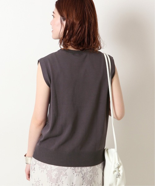 Spick & Span(スピックアンドスパン)の「ICECOTTON スリーブレスプルオーバー(ニット/セーター・レディース・ホワイト/チャコールグレー/ブラウン・FREE)」の8枚目の写真