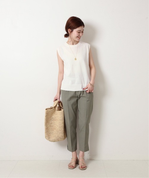 Spick & Span(スピックアンドスパン)の「ICECOTTON スリーブレスプルオーバー(ニット/セーター・レディース・ホワイト/チャコールグレー/ブラウン・FREE)」の12枚目の写真