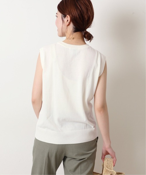 Spick & Span(スピックアンドスパン)の「ICECOTTON スリーブレスプルオーバー(ニット/セーター・レディース・ホワイト/チャコールグレー/ブラウン・FREE)」の16枚目の写真