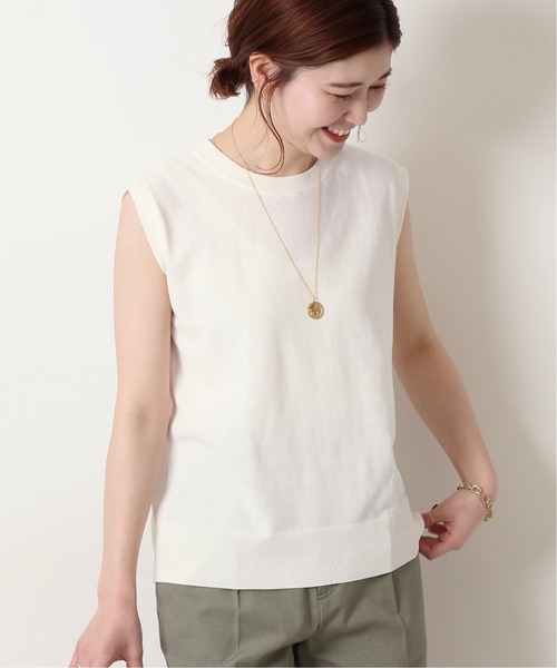 Spick & Span(スピックアンドスパン)の「ICECOTTON スリーブレスプルオーバー(ニット/セーター・レディース・ホワイト/チャコールグレー/ブラウン・FREE)」の17枚目の写真
