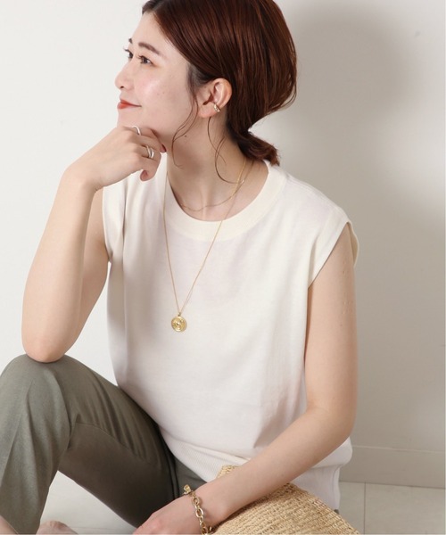 Spick & Span(スピックアンドスパン)の「ICECOTTON スリーブレスプルオーバー(ニット/セーター・レディース・ホワイト/チャコールグレー/ブラウン・FREE)」の18枚目の写真