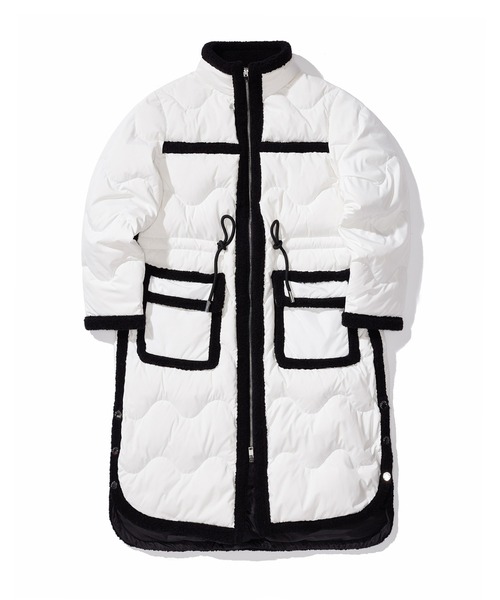 A BATHING APE(アベイシングエイプ)の「BPY FLEECE DOWN COAT(トレンチコート・レディース・アイボリー・X-SMALL)」の2枚目の写真