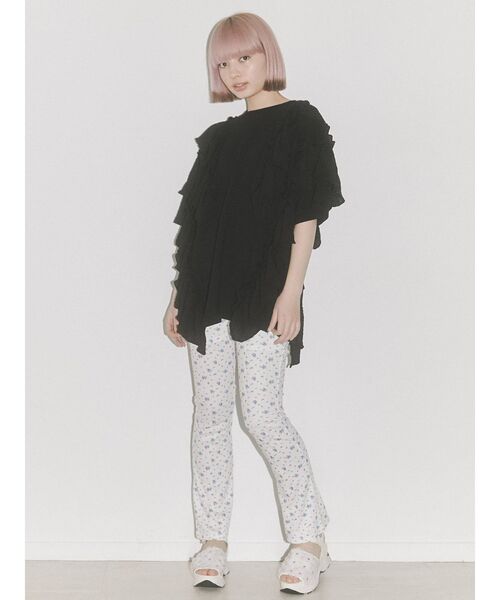 merry jenny（メリージェニー）の「frill frillチュニックワンピース（チュニック・レディース・ブラック/オフホワイト/アイボリー・FREE）」の17枚目の写真