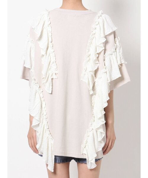 merry jenny（メリージェニー）の「frill frillチュニックワンピース（チュニック・レディース・ブラック/オフホワイト/アイボリー・FREE）」の5枚目の写真