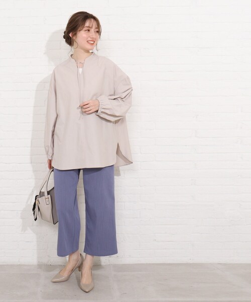 SHOO・LA・RUE（シューラルー）の「◆リボン付きチュニックブラウス（シャツ/ブラウス・レディース・カーキ/ベージュ・00）」の12枚目の写真