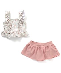 さくらんぼ柄セパレート水着_UVカット