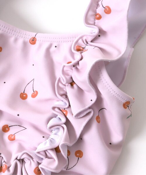 Ampersand（アンパサンド）の「さくらんぼ柄セパレート水着_UVカット（水着・キッズ・ラベンダー/アイボリー・100/110/120/130/140/80/90）」の8枚目の写真