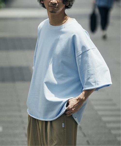 JOURNAL STANDARD relume（ジャーナルスタンダード　レリューム）の「《追加》CALIFORNIA ライト半袖スウェットTEEシャツ（Tシャツ/カットソー・メンズ・ブラック/ベージュ/サックスブルー/ピンク/グリーン/ナチュラル・MEDIUM/LARGE）」の5枚目の写真