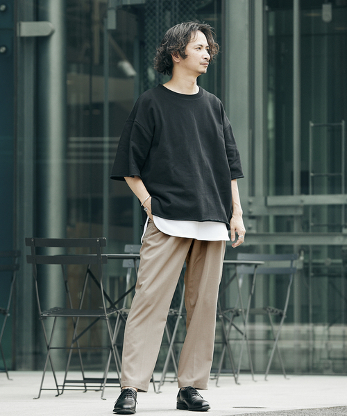 JOURNAL STANDARD relume（ジャーナルスタンダード　レリューム）の「《追加》CALIFORNIA ライト半袖スウェットTEEシャツ（Tシャツ/カットソー・メンズ・ブラック/ベージュ/サックスブルー/ピンク/グリーン/ナチュラル・MEDIUM/LARGE）」の7枚目の写真