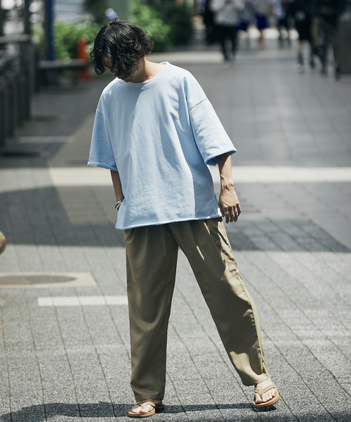 JOURNAL STANDARD relume（ジャーナルスタンダード　レリューム）の「《追加》CALIFORNIA ライト半袖スウェットTEEシャツ（Tシャツ/カットソー・メンズ・ブラック/ベージュ/サックスブルー/ピンク/グリーン/ナチュラル・MEDIUM/LARGE）」の11枚目の写真