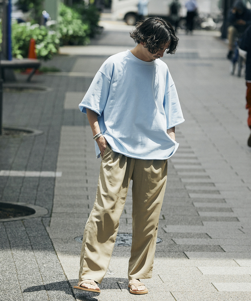 JOURNAL STANDARD relume（ジャーナルスタンダード　レリューム）の「《追加》CALIFORNIA ライト半袖スウェットTEEシャツ（Tシャツ/カットソー・メンズ・ブラック/ベージュ/サックスブルー/ピンク/グリーン/ナチュラル・MEDIUM/LARGE）」の12枚目の写真