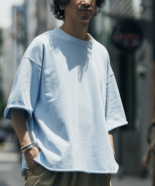 JOURNAL STANDARD relume（ジャーナルスタンダード　レリューム）の「《追加》CALIFORNIA ライト半袖スウェットTEEシャツ（Tシャツ/カットソー・メンズ・ブラック/ベージュ/サックスブルー/ピンク/グリーン/ナチュラル・MEDIUM/LARGE）」の13枚目の写真