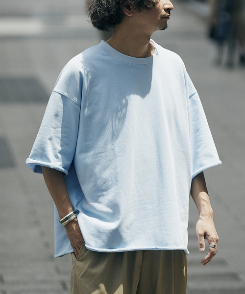 JOURNAL STANDARD relume（ジャーナルスタンダード　レリューム）の「《追加》CALIFORNIA ライト半袖スウェットTEEシャツ（Tシャツ/カットソー・メンズ・ブラック/ベージュ/サックスブルー/ピンク/グリーン/ナチュラル・MEDIUM/LARGE）」の14枚目の写真