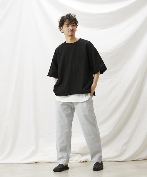 JOURNAL STANDARD relume（ジャーナルスタンダード　レリューム）の「《追加》CALIFORNIA ライト半袖スウェットTEEシャツ（Tシャツ/カットソー・メンズ・ブラック/ベージュ/サックスブルー/ピンク/グリーン/ナチュラル・MEDIUM/LARGE）」の22枚目の写真