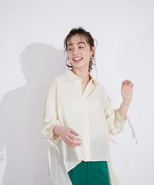 INED CLARO（イネドクラロ）の「リボンスリーブブラウス（シャツ/ブラウス・レディース・ブラック/ブルー/アイボリー・フリー）」の22枚目の写真