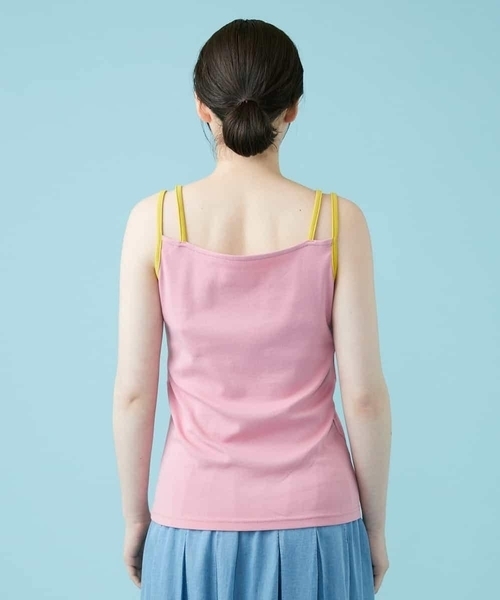 Jocomomola(ホコモモラ)の「フライス刺繍キャミソール(キャミソール・レディース・ブラック/ピンク/クリーム・40)」の5枚目の写真