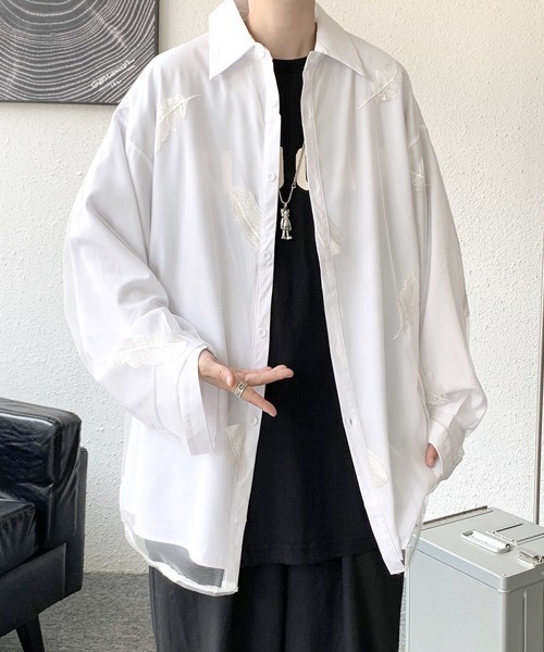 FVLMEN（フルメン）の「【FVLMEN】feather embroidery