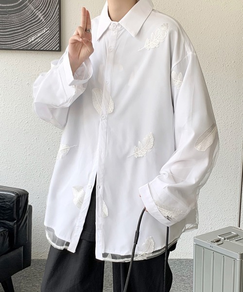 FVLMEN（フルメン）の「【FVLMEN】feather embroidery longsleeve