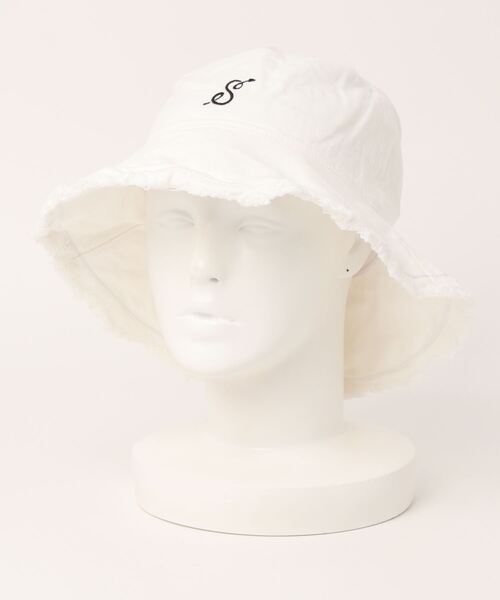 ANDGEEBEE（アンジービー）の「UNISEX フリンジバケットハット（ハット・レディース・ホワイト/ブラック・FREE）」の17枚目の写真